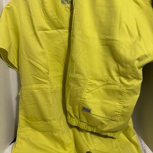 Barco Uniforms Bright Yellow Scrub Set